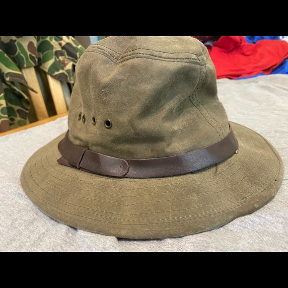 Medium Vintage Filson Wax Tin Cloth Packer Hat - Picture 3 of 9